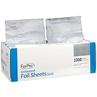 Embossed Foil Sheets 500S, Aluminum Foil, Pop-Up Foil Dispenser, Hair Foils for Color Application and Highlighting Services, Food Safe, 5