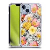 Head Case Designs Officially Licensed Micklyn Le Feuvre Collage of Flowers and Pattern Florals 2 Soft Gel Case Compatible with Apple iPhone 14 and Compatible with MagSafe Accessories