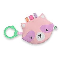 Ingenuity: ity by Ingenuity Crinklet, Raccoon Crinkle Toy for Newborn and Up, Satin Ribbon Tags, C-Link Attachment, Unisex - Deni