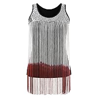 Workout Tops for Women Plus Size Yoga Women Casual Fashion Sequined All Pullover Vest Tassel Casual Solid Colo