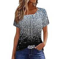 Blouses for Women Business Casual Short Sleeve Blouses for Women Tops for Women Casual Spring Recent Orders Placed Daily Deals Spring Blouses Summer Blouse 13-Blue X-Large