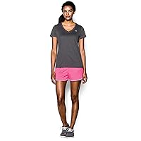 Under Armour Tech Short Sleeve V - Twist, Ladies T Shirt Made of 4-Way Stretch Fabric, Ultra-light & Breathable Running Apparel Women