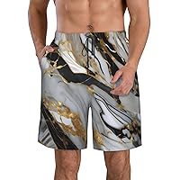 Blooming Flowers Men's Beach Shorts â€“ Quick Dry, Soft Light Loose Leisure Summer Clothing, Fashionable Breathability