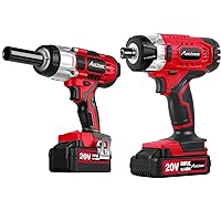 AVID POWER Cordless Impact Wrench Bundle with 20V Impact Driver Kit
