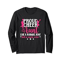 Proud Cheer Aunt Of A Cheerleader Auntie Long Sleeve T-Shirt