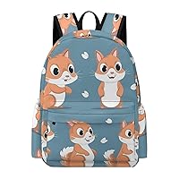 Cute Squirrel Backpack Printed Laptop Backpack Casual Shoulder Bag Business Bags for Women Men