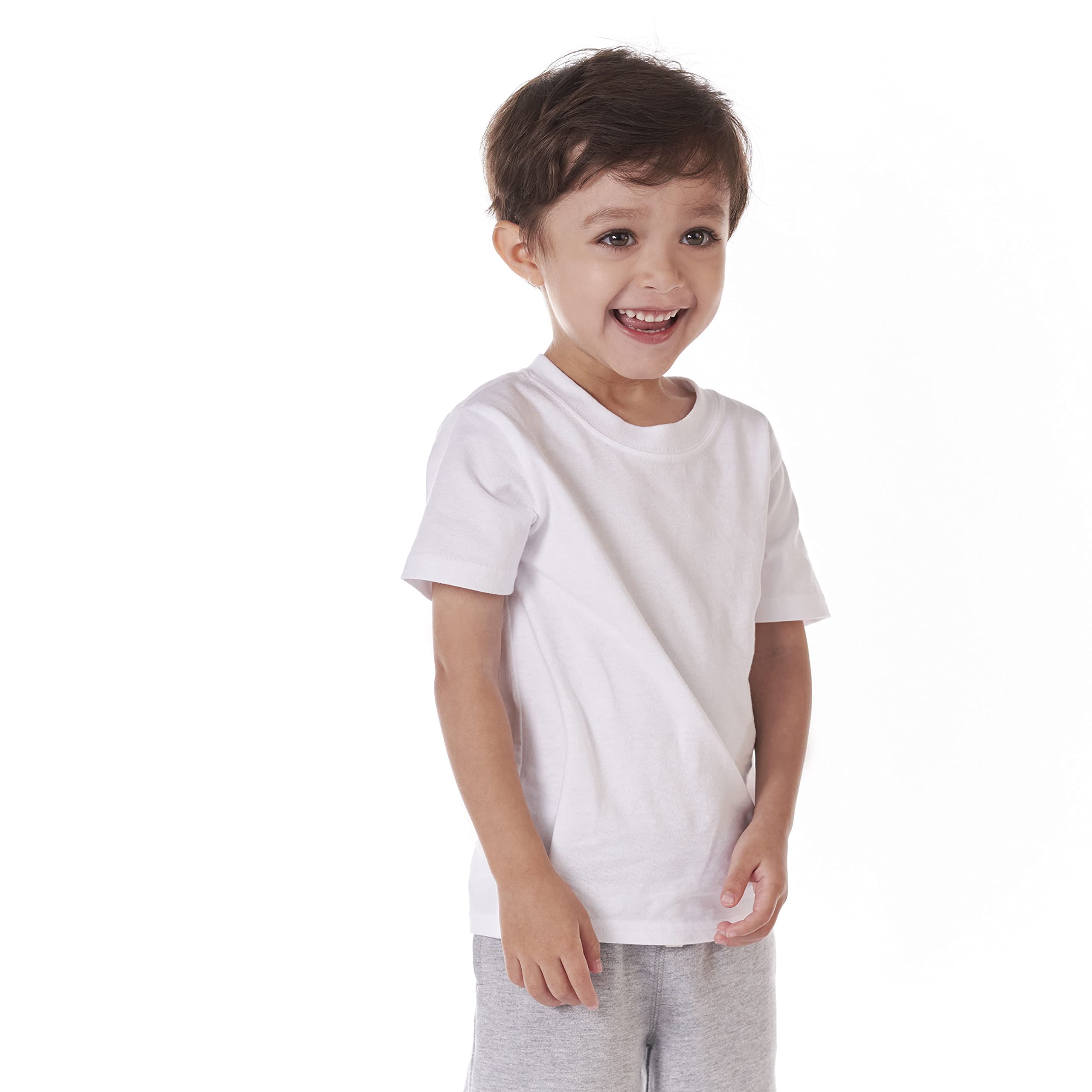 Gerber Baby Toddler 5-Pack Solid Short Sleeve T-Shirts Jersey 160 GSM