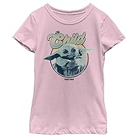 The Mandalorian Girl's Star Wars Grogu The Child Retro Circle T-Shirt