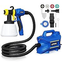 Paint Sprayer 800W HVLP Electric Spray Paint Gun with 40 Fl Oz Container, 6.5FT Air Hose, 4 Nozzles & 3 Patterns, Easy to Clean, Suitable for Furniture, House, Fence, Walls, Etc. LF807