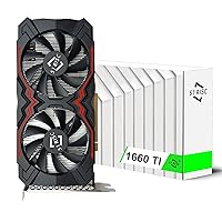 GeForce GTX 1660 Ti Graphics Card, 6GB GDDR6 192bit Video Card for Gaming GPU PCIe 3.0 x16 DP HDMI DVI 1080P 2K Game PC Card 1660ti 4K 8K Display (GTX 1660 Ti - Red)