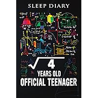Sleep Diary :Square Root Of 4 2 Years Old Official Birthday: Sleep Log And Insomnia Activity Tracker Book Journal Diary Logbook to Monitor Track And ... & Flexible For Adults Men & Women,Birthday Gi