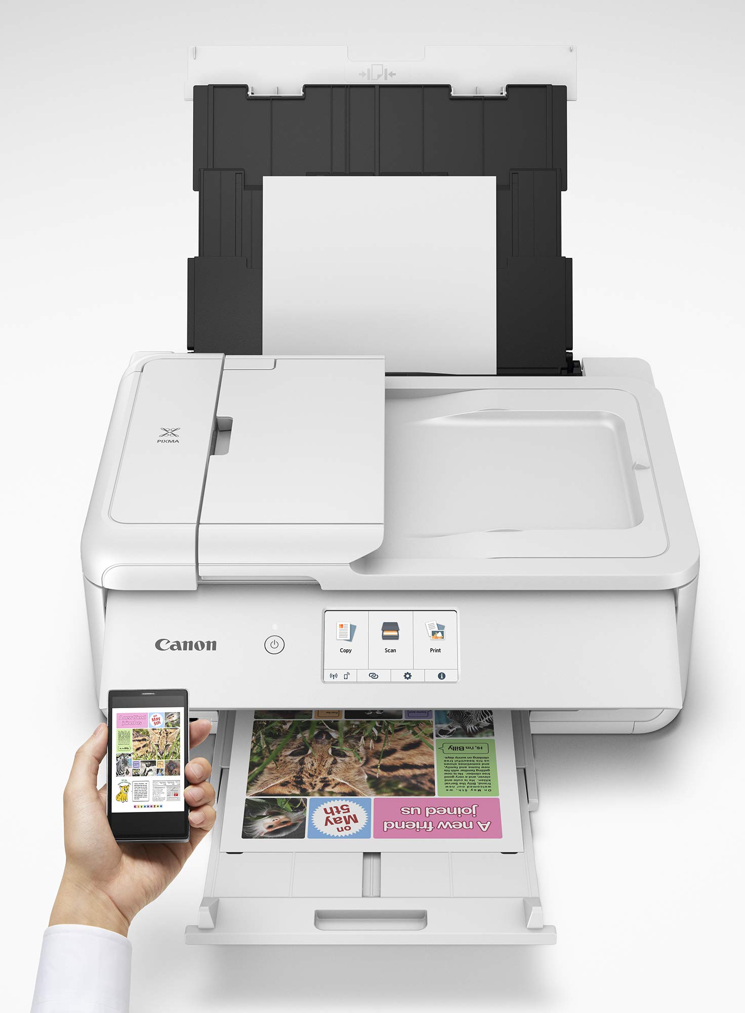 Canon TS9521C All-In-One Wireless Crafting Photo Printer, 12X12 Printing, White, Amazon Dash Replenishment Ready