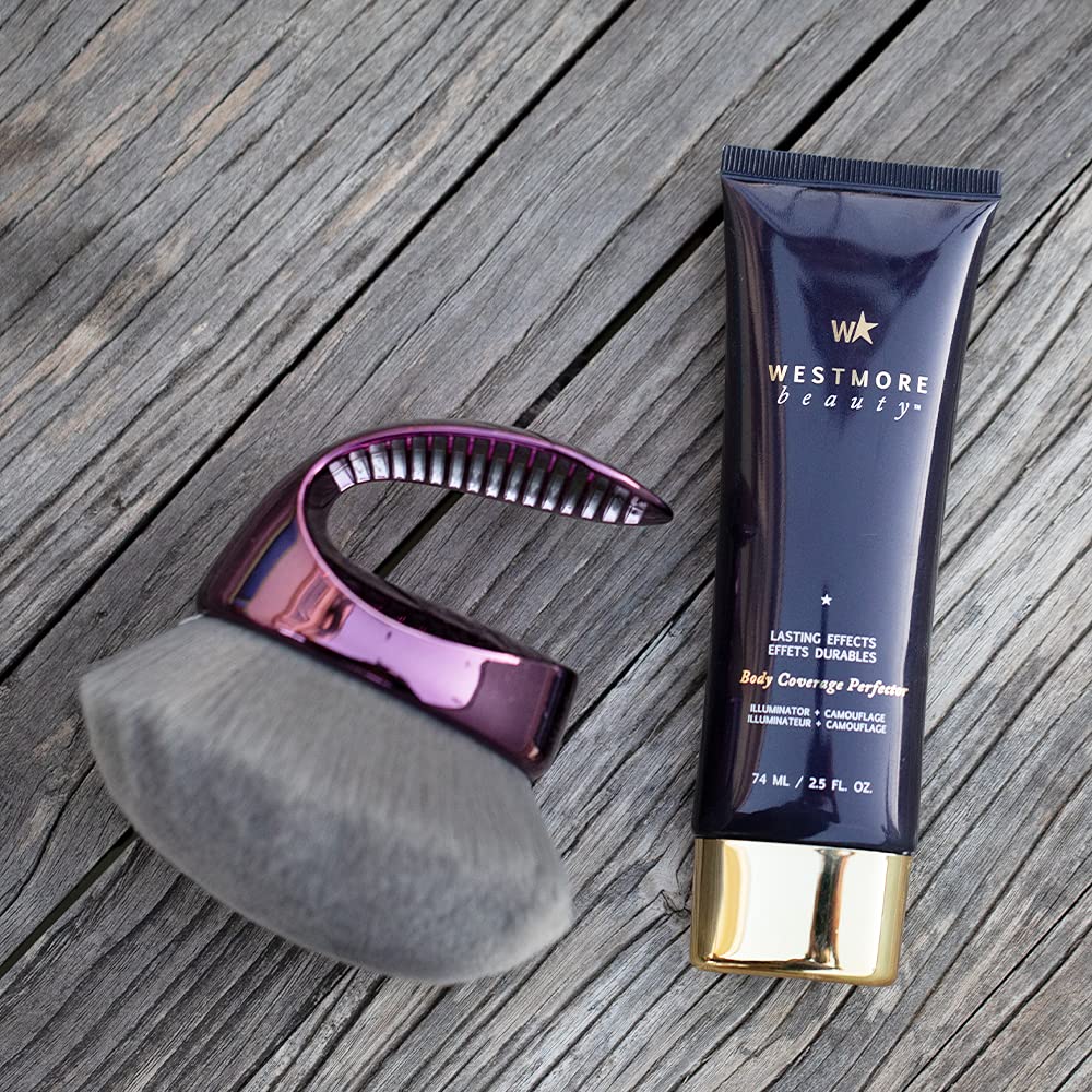 Westmore Beauty Blend & Blur Extra Large Body Makeup Brush for Self Tanner, Leg Makeup & Bronzer; Provides Flawless Application Without Streaking - Kabuki Brush Kabuki Foundation Brush