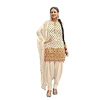 White Patiyala Dress For Women Bollywood Indian Readymade Salwar Kameez Festive Outfit By DYNA BELLA