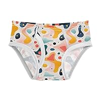 ALAZA Baby Boys' Briefs Toddler Boys Underwear 100% Cotton Soft Geometric Multicolor 2T
