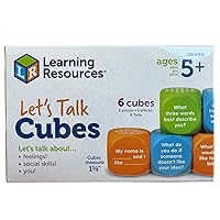 Learning Resources Let's Talk! Cubes, 6 Cubes with 36 Prompts, Ages 5+,Conversation Cubes, SEL & Autism Therapy,Back to School Supplies,Teacher Supplies