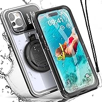AICase Self-Check Waterproof Phone Case for iPhone 14 Plus, Underwater Touchscreen Water Proof Dustproof Snowproof Diving Phone Case Built-in Screen Protector for Shower, Bike, Beach, Snorkeling