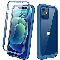Diaclara Designed for iPhone 12 Mini Case, Full Body Rugged Case with Built-in Touch Sensitive Anti-Scratch Screen Protector, Soft TPU Bumper Case for iPhone 12 Mini 5.4
