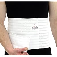 ITA-MED Men’s Breathable Elastic Postsurgical Recovery Binder, Abdominal and Back Support Wrap/Binder, Made in USA, 12” Wide, Best Abdominal Binder for Men with Body-Shaping Effect, I AB-412(M) W XL