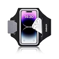 Phone Holder Running Armband for iPhone 15 14 13 12 Pro Max/Plus, with Zipper Pouch for Earphone Key & Card Slot, Gym Running Workouts Exercise Phone Arm Band for Android Samsung for 6.8