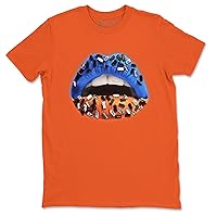 Lips Jewel 700 Bright Blue Orange Design Printed Sneaker Matching Shirt
