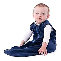 baby deedee Cotton Sleep Nest Basic Sleeping Sack, Baby Sleeping Bag Wearable Blanket, Infants and Toddlers, Deep Sea Blue, Medium (6-18 Months)