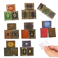 Furniture Mini Books 100 Pcs 1: 12 Scale Tiny Dollhouse Books, 8 Styles Library Miniatures Books Model Dollhouse Accessories for DIY Projects Kids Pretend Play Supplies