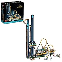 LEGO Icons Loop Coaster Set 10303, Model Building Kit for Adults, Amusement Park Funfair Track with Passenger Train, Great Gift Idea