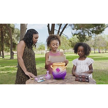 Magic Mixies Magical Misting Cauldron with Interactive 8 inch Blue Plush Toy and 50+ Sounds and Reactions, Multicolor