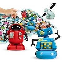 Magic Inductive Robot Toys，Creative Track Puzzle Race Game，Learning and Educational Toys for Boys & Girls 3 Years and Up，Party and Birthday Gifts