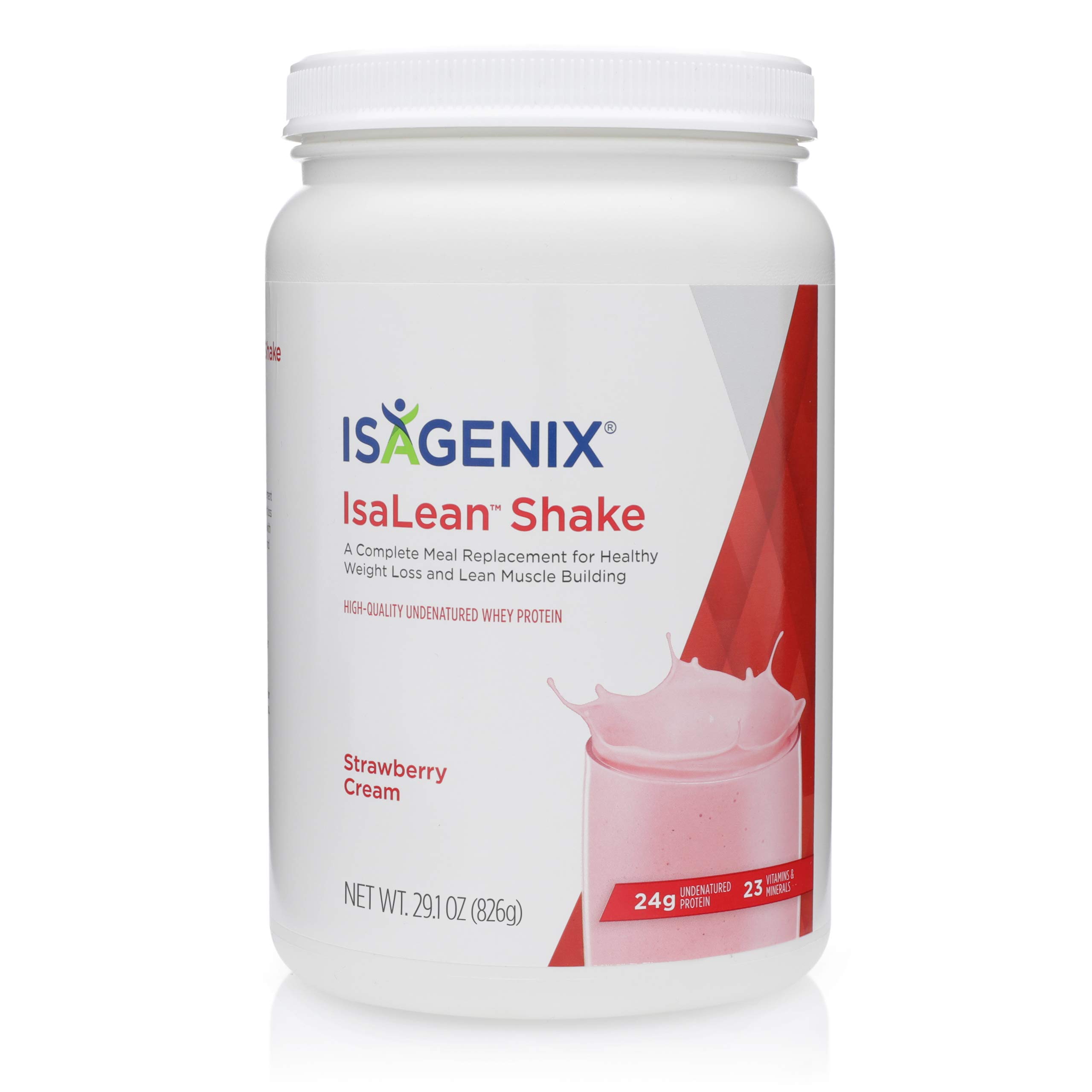 Isagenix IsaLean Shake - Complete Superfood Meal Replacement Drink Mix for Healthy and Lean Muscle Growth - 826 Grams - 14 Meal Canister (Strawberr...
