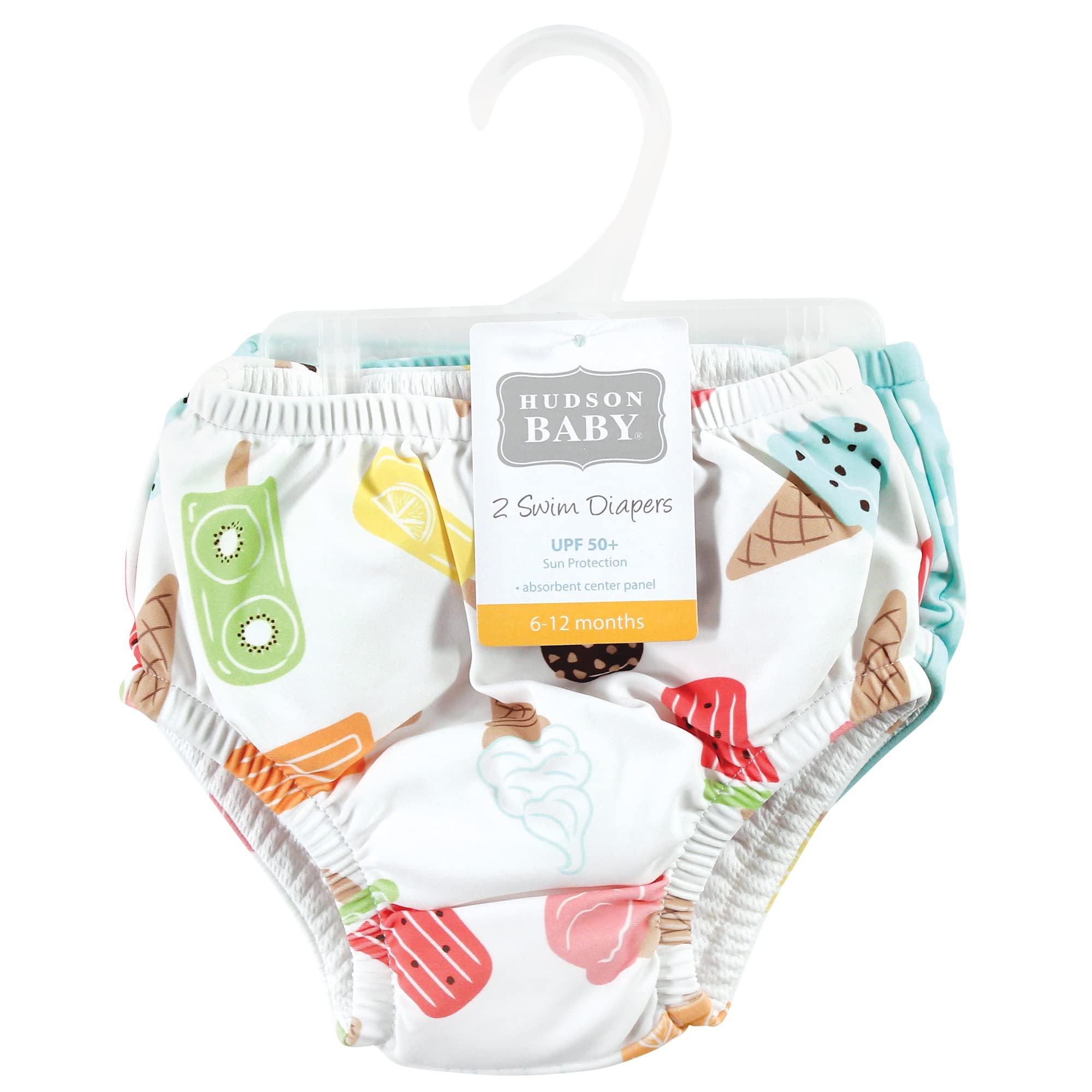 Hudson Baby Unisex Baby Swim Diapers, Ice Cream, 3 Toddler