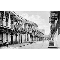 Panama City C1910-1913 Na Street In Panama City Panama The Same Street Seen In #0094766 Paved And Renovated After The United States Started Construction Of The Panama Canal Postcard C1910-1913 Poster