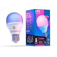 Color A19 800 lumens, Billions of Colors and Whites, Wi-Fi Smart LED Light Bulb, No bridge required, Works with Alexa, Hey Google, HomeKit and Siri.