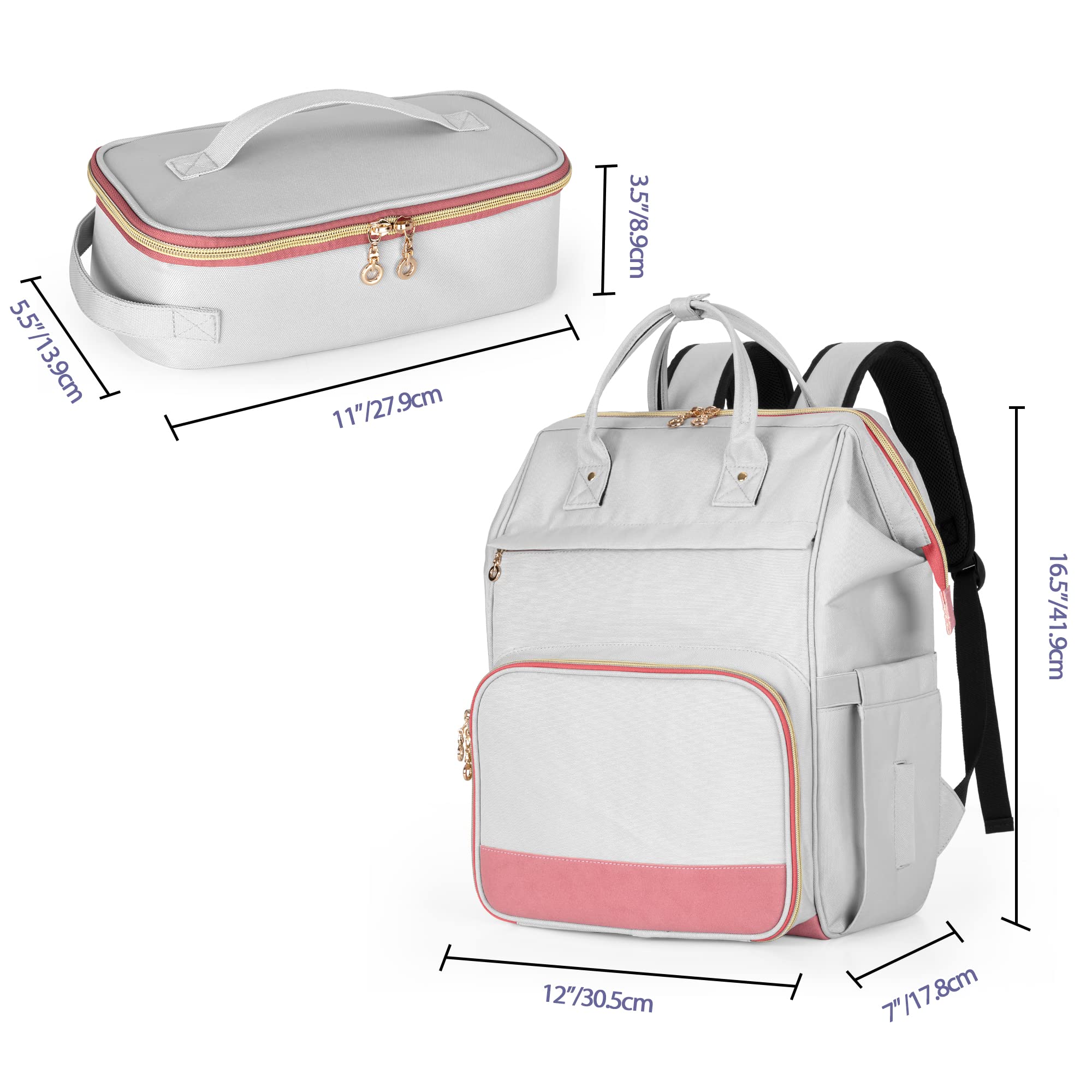 Damero Wearable Breast Pump Bag and Wearable Breast Pump Backpack with Cooler Compatible with Elvie and Willow Breast Pump Bundle