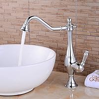 LJGWJD Faucets,Modern Bathroom Kitchen Pots Faucet Tap,High Grade Bronze Chrome Faucet Kitchen Bathtub Bathroom Taps 360 Degrees Rotate Sink Mixer Taps
