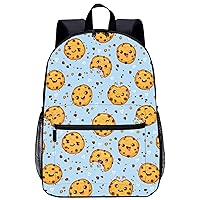 Kawaii Cookies with Chocolate Chips 17 Inch Laptop Backpack Lightweight Work Bag Business Travel Casual Daypack