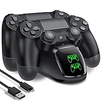 PS4 Controller Charger Dock Station with Charging Cable,1.8 Hour Fast-Charging PS4 Controller Charger Station for Playstation 4 Remote, Replacement for Playstation 4 Controller Charger