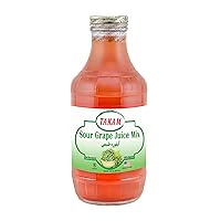 TAKAM Sour Grape Juice 16 Fl Oz Persian Verjus (Abghooreh) Zesty & Tart - from Juice of Unripe Grapes - Not from Concentrate, Perfect for Cooking & Recipes - adds Sour Flavor - Natural - Kosher Certified, Made in USA