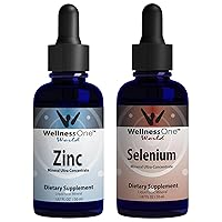 Ionic Liquid Zinc & Selenium Liquid Drops - Zinc Selenium Bundle to Support Immune System & Thyroid & Heart Health - 1.67 fl oz Zinc & Selenium Liquid Drops