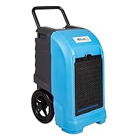 BlueDri BD-76 Commercial Dehumidifier for Home, Basements, Garages, and Job Sites. Industrial Water Damage Equipment - Pack of 1, Blue