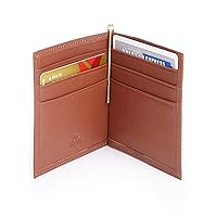 Men's Slim Money Clip Credit Card Wallet in Leather