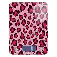 ALAZA Food Scale, Pink Leopard Digital Kitchen Scale for Food Ounces and Grams, 5g/0.18 oz - 5kg/11LB