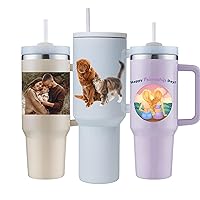 Custom 40 oz Tumbler,Fans Tumbler, Music Lovers Gifts for Women,Friendship Gifts for Birthday Christmas,Vivid Color with 3D Pattern,Upload Your Images