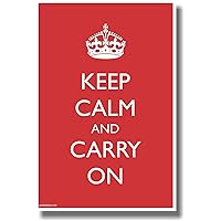 Keep Calm and Carry on - Larger Text - NEW Humorous Classroom Poster