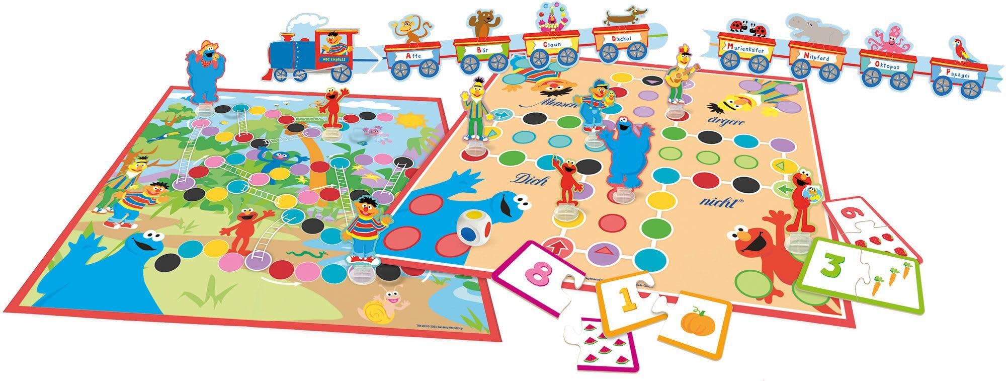 Schmidt Spiele 40640 Sesame Street Educational Game Collection for Children Game Collection