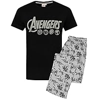 Marvel The Avengers Mens Pyjamas Logo Lounge Pants & T-Shirt Set