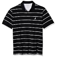 Nautica Men's Big and Tall Classic Short Sleeve Striped Polo Shirt