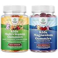 Bundle of Delicious Daily Kids Multivitamin Gummies - Multivitamin for Kids Immunity Support Gummies and Relaxing Calm Magnesium Gummies for Kids for Nerve Bone and Muscle Health Calm Gummies