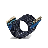 Ultra 4K HDMI Cable 6 ft Braided High-Speed HDMI Cord Supports TV, Gaming, Ethernet, HDR, ARC, UHD, 3D, HDTV, 10.2 Gbps, Compatible with PC, Laptop, PS4, Xbox, Roku, Blue-ray, 5 Pack